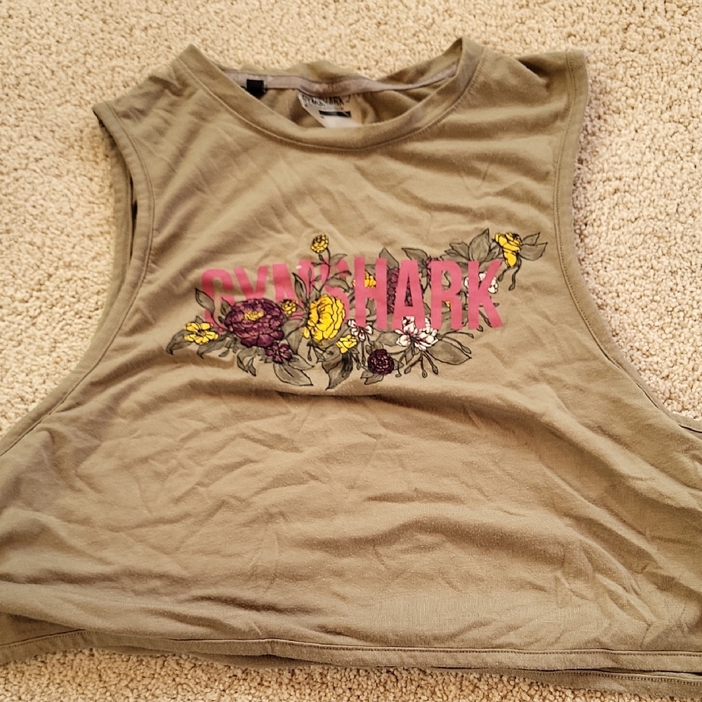 Olive Floral Women's Crop Top